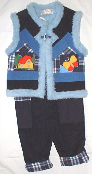 Patchworkweste mit Wendehose